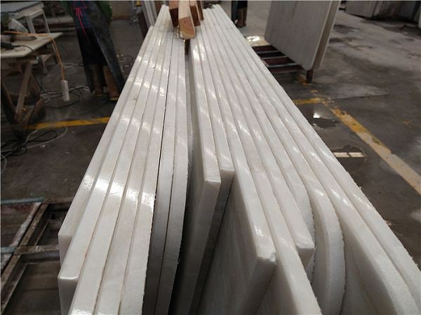 White marble tile kitchen floor Gilding White Marble tiles(001)