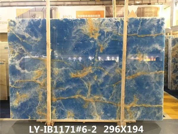blue onyx slab
