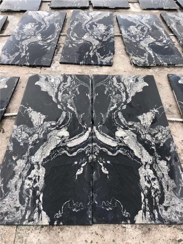 black and white granite for floor