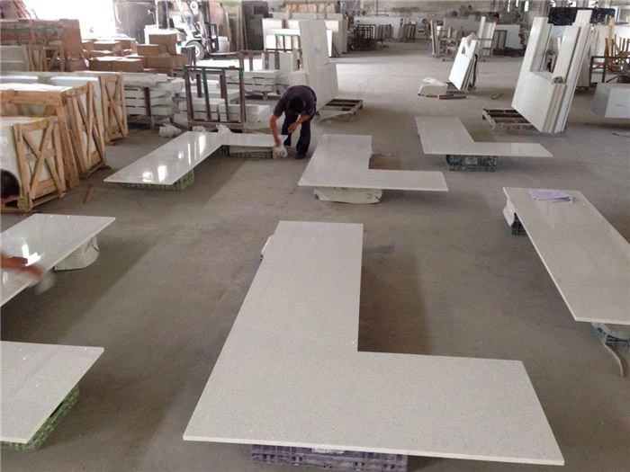 white mirror quartz countertops for kitchen