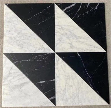 Черно-белая мраморная мозаика