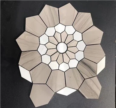 Цветочная мраморная мозаика