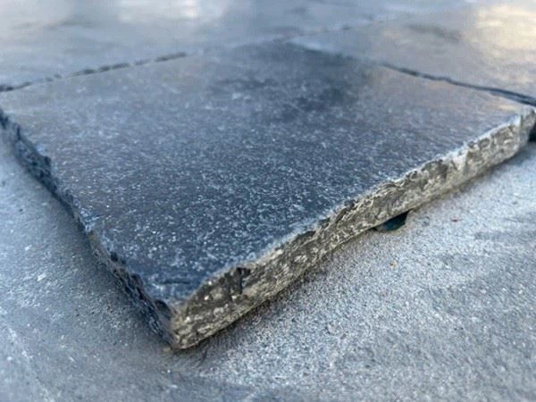 blue black limestone paving