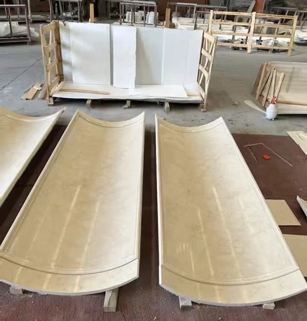 curved marble wall slabs