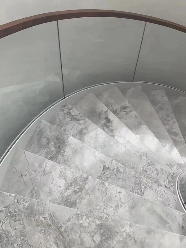 Super White Marble spiral stairs