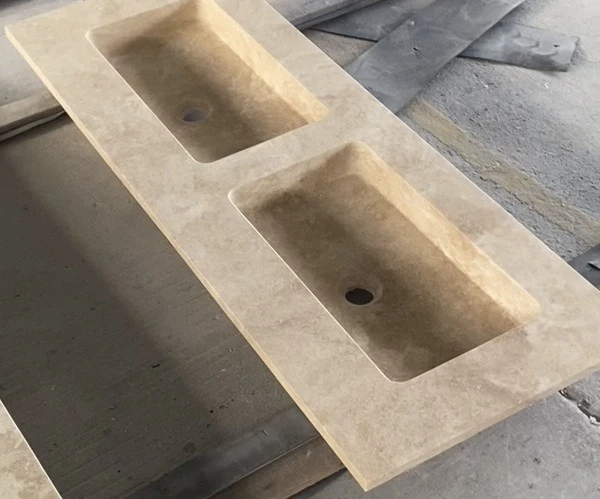 Beige Travertine Bathroom Sinks