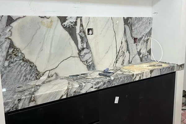 Elephant White Marble Kitchen Counter top
