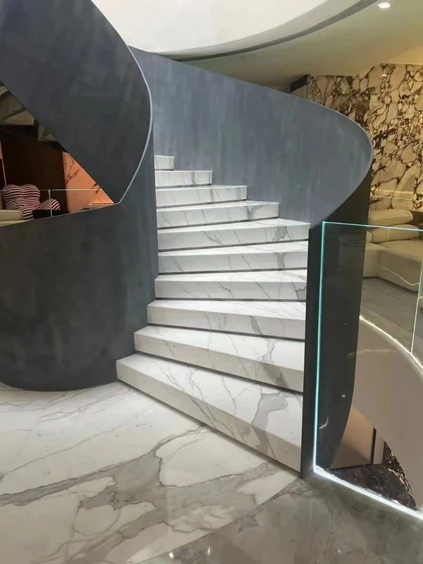 Calacatta White Marble Staircase